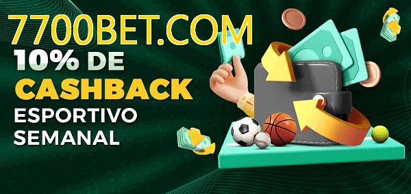 10% de bônus de cashback na 7700BET.COM