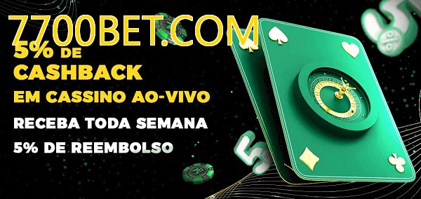 Promoções do cassino ao Vivo 7700BET.COM